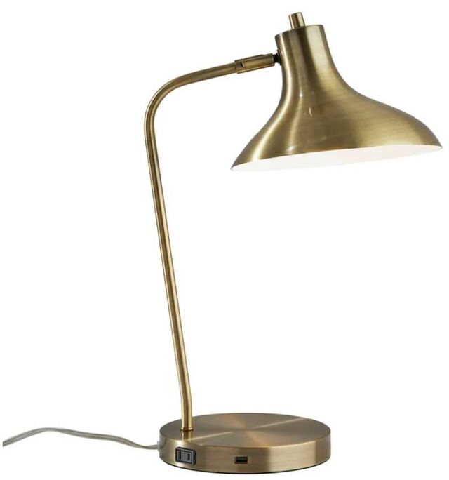 Adesso® Cleo Antique Brass Desk Lamp-0