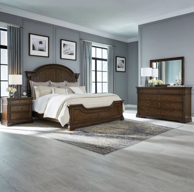 Liberty Furniture Arden Road Satin Cherry King Panel Bed-1