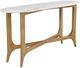 Bernards Tapestry Beige Console Table with White Marble Top-0