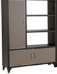 Michael Amini® 21 Cosmopolitan™ 2-Piece Pebble Grain Taupe/Umber Bookcase-2