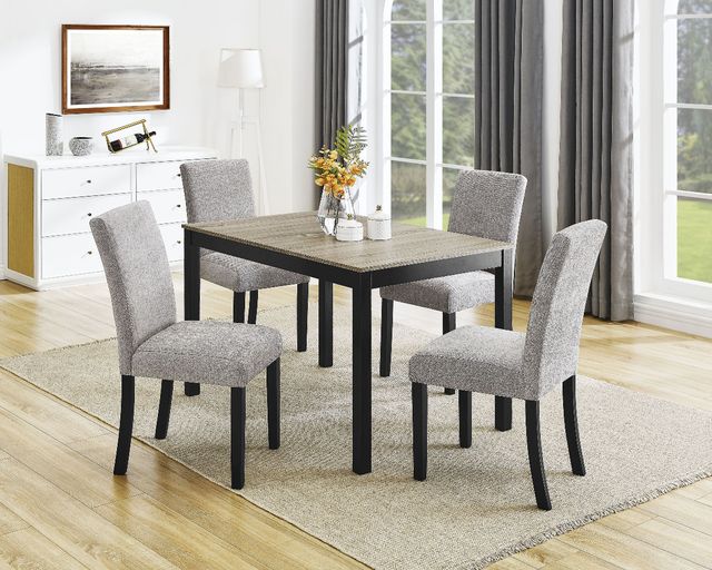 Crown Mark Forana Black/Gray Dining Side Chair-1
