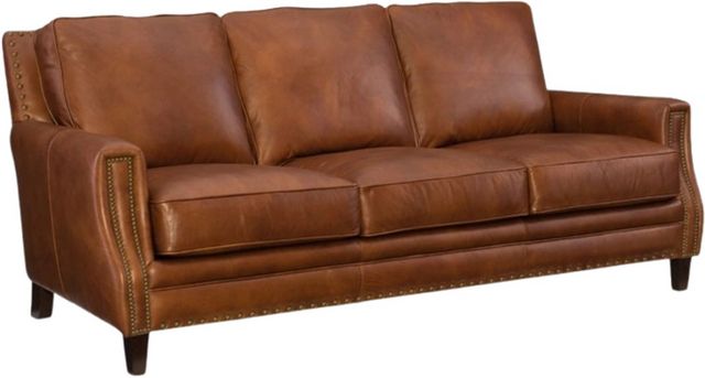 Hooker® Furniture Exton Natchez Brown/Old English Saddle Sofa