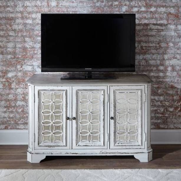 Liberty Furniture Magnolia Manor Antique White/Weathered Bark Hall Console-1