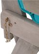 Furniture of America® Maui Gray/Turquoise Fabric/Wood Outdoor Convertible Sofa Daybed-4