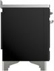 Ilve® Majestic III 48" Glossy Black Pro Style Induction Range with Triple Glass Door and Chrome Trim-4