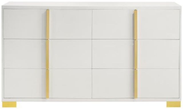 Coaster® Marceline Gold/White 6-Drawer Dresser-1