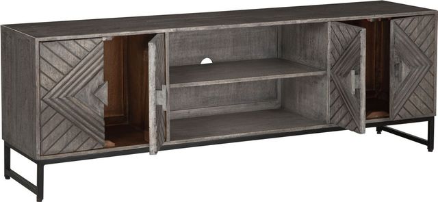 Signature Design by Ashley® Treybrook Distressed Gray Accent Cabinet-2