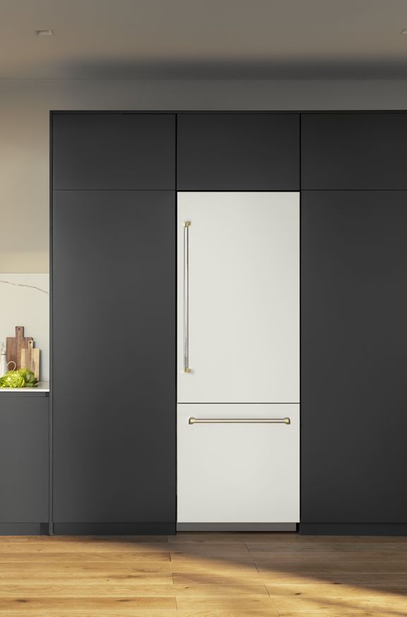 Bertazzoni Bianco Matt White Bottom Mount Built-in Refrigerator Front Panel Kit-1