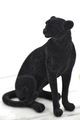 A & B Home Black 8" Sitting Panther-5