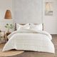 Olliix by Madison Park 3 Piece Ivory King/California King Leona Pom Pom Cotton Comforter Set-1