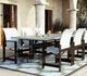 Homecrest™ Outdoor Living Customizable Stonegate Aluminum/Stone 42" x 84" Rectangular Outdoor Dining Table with Post Base and Umbrella Hole -2