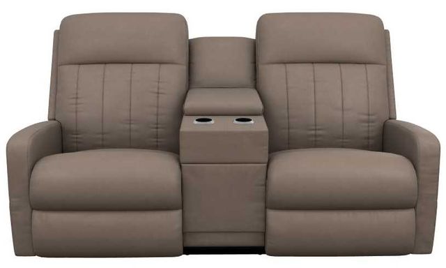 La-Z-Boy® Finley Stone Leather Power Wall Reclining Loveseat with Console, Headrest, and Lumbar-1