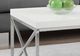 Monarch Specialties Inc. Glossy White Chrome Metal Coffee Table-3