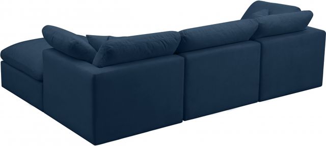 Meridian Furniture Plush Navy Velvet Standard Cloud Modular Sectional-2