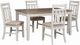Liberty Furniture Summerville 5-Piece Soft White Wash/Wirebrushed Gray Dining Set-0