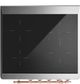 Ilve® Majestic III 30" White Pro Style Induction Range with Triple Glass Door and Copper Trim-2