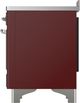Ilve® Majestic III 48" Burgundy Pro Style Induction Range with Triple Glass Door and Chrome Trim-3