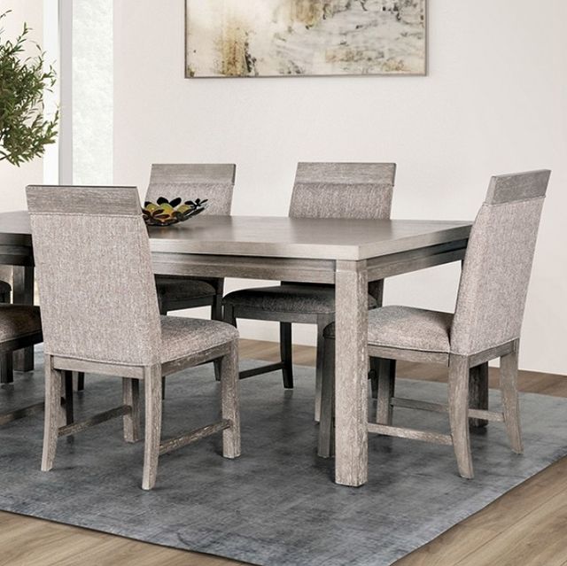 Furniture of America® Gristalt 7-Piece Gray/Stone Gray Dining Table Set-0