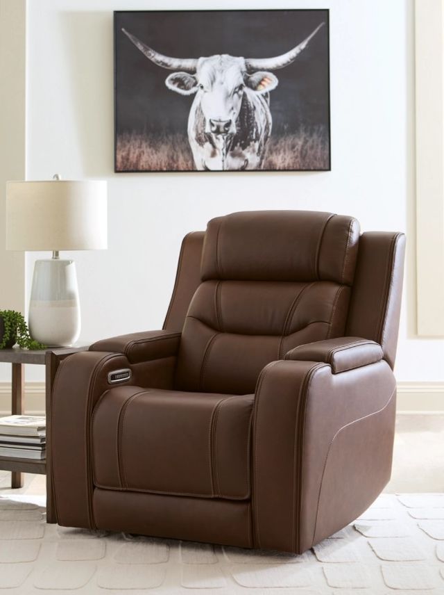 Signature Design by Ashley® Dreamer Brown Power Recliner with Audio-3