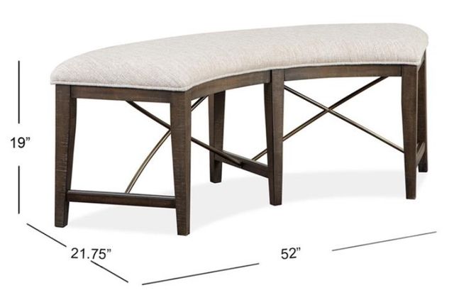Magnussen Home® Westley Falls Baja Fog/Graphite Curved Bench-2