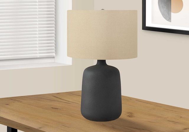 Monarch Specialties Inc. 24"H Black Ceramic Table Lamp-4
