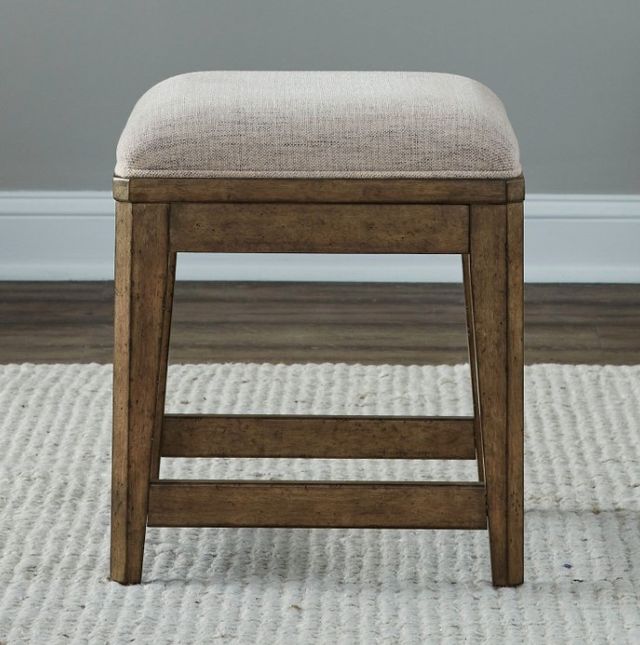 Liberty Furniture Carolina Park Amber Brown/Cream Console Stool-1