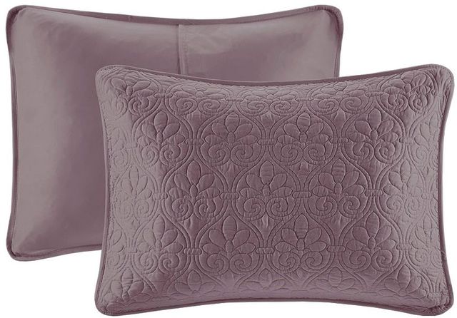 Olliix by Madison Park Purple King/California King Quebec Reversible Coverlet Set-1