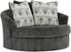 Signature Design by Ashley® Biddeford Shadow Oversized Swivel Accent Chair-0