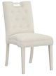 Fairfield® Customizable Entree Dining Short Back Armless Stack Dining Chair with Linen Legs and Buttons-0