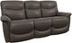 La-Z-Boy® James Walnut Leather Power Reclining Sofa with Headrest-0