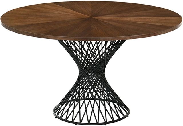 Armen Living Cirque and Lima 5-Piece Black/Gray/Walnut Dining Set-3