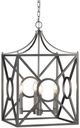 Crestview Collection Fisk Silver 4-Light Square Lantern Chandelier-1