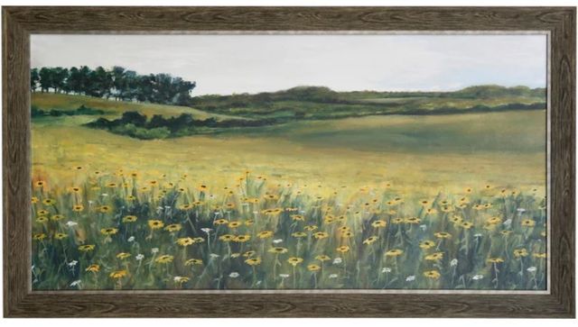 Stylecraft Yellow Meadow Green/Light Yellow/Off-White/Yellow Wall Art-0