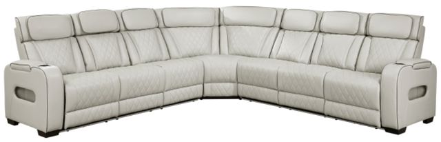 Homelegance® Fairway 3-Piece Taupe Power Reclining Sectional with Center Drop-Down Cup Holders-0