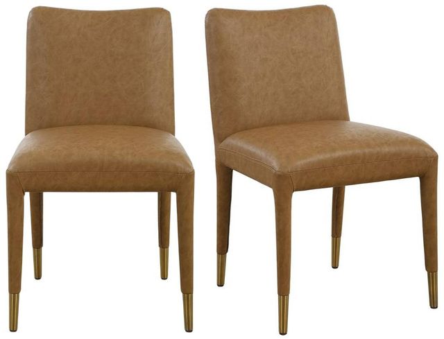 Uttermost® Conifer 2-Piece Camel Dining Side Chair Set-0