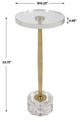 Uttermost® Groove Crystal Top Drink Table with Brushed Gold Base-2