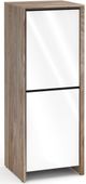Salamander Designs® Barcelona 617 AV Cabinet-Natural Walnut/Gloss White-0