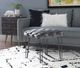 Powell® Neva Gray Square Ottoman Stool-4