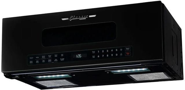 Unique® Appliances Classic Retro 1.2 Cu. Ft. Midnight Black Over The Range Microwave-4