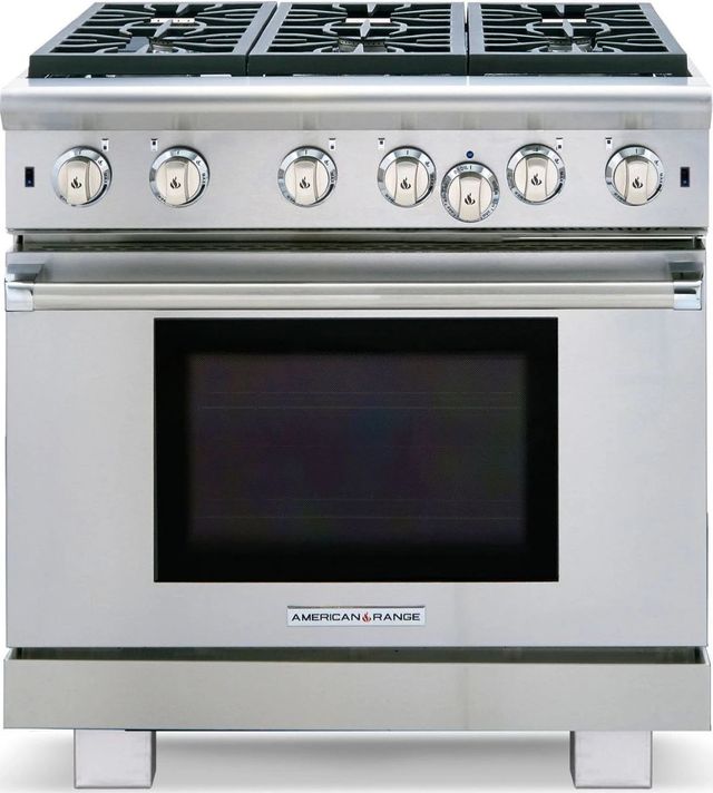American Range Cuisine Series 36" Stainless Steel Pro Style Gas Range-0