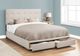 Monarch Specialties Inc. Beige Linen Queen Storage Bed-1