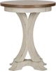 Liberty Furniture Farmhouse Reimagined Chestnut Chairside Table with Antique White Base-2