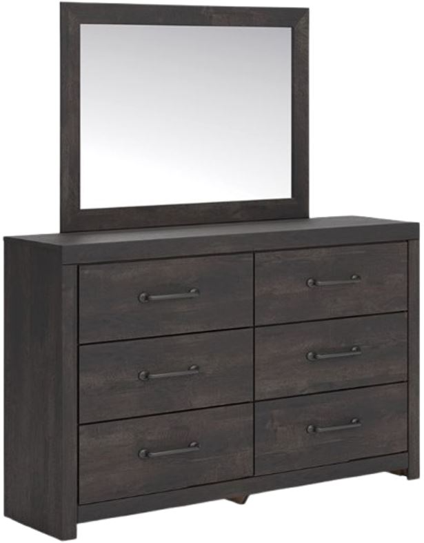 Hollivern Dresser and Mirror - Dark Gray
