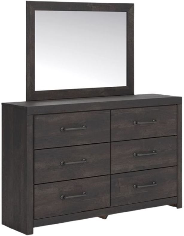 dark grey dresser with mirror Bronyan Dark Gray Dresser and Mirror