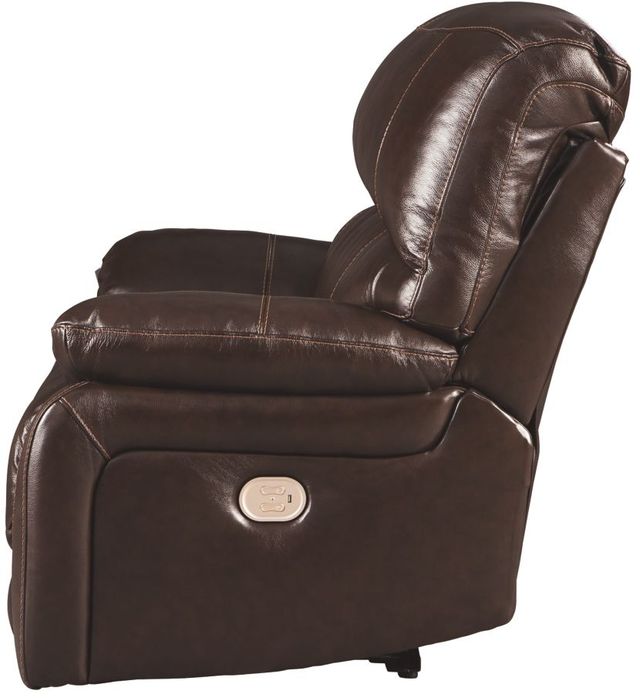 Signature Design by Ashley® Hallstrung Chocolate Power Recliner with Adjustable Headrest-1