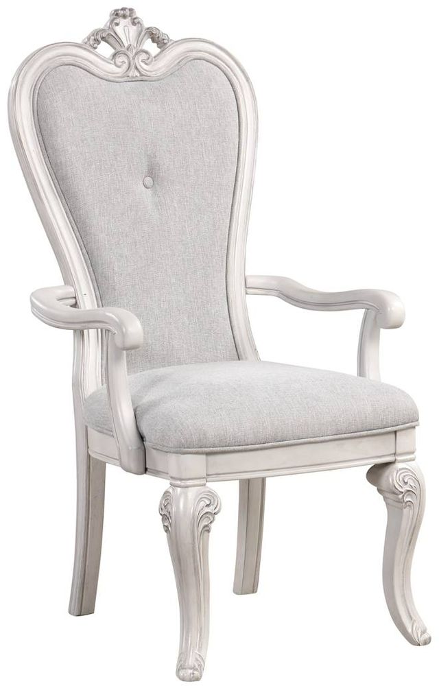 New Classic® Home Furnishings Cambria Hills Mist Gray Dining Arm Chair-0