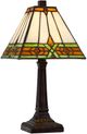 Cal® Lighting & Accessories Tiffany Dark Bronze/Green/Yellow Accent Lamp-0