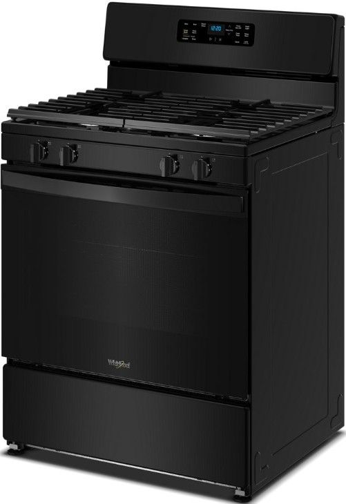 Whirlpool® 30” Black Freestanding Gas Range with Crispy Mode and Dishwasher Safe Grates-2