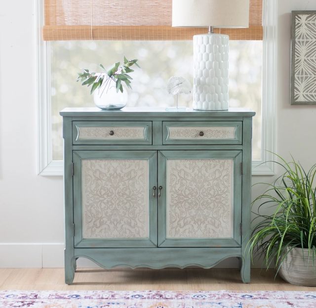 Powell® Clancy Antique Blue/White Console-1
