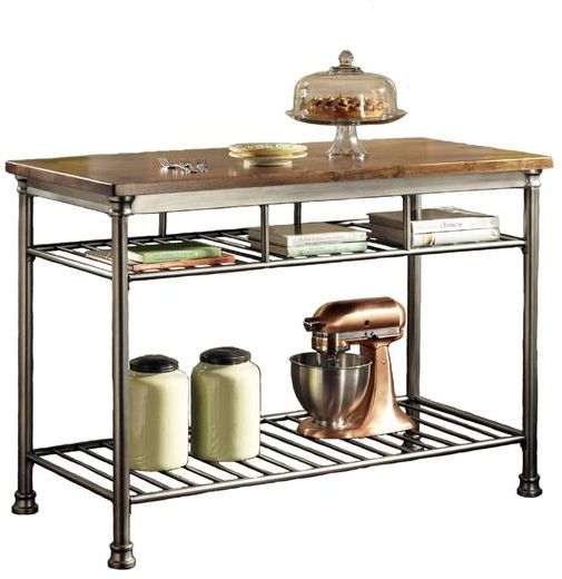 homestyles® Orleans Dark Gray/Vintage Caramel Kitchen Island-0